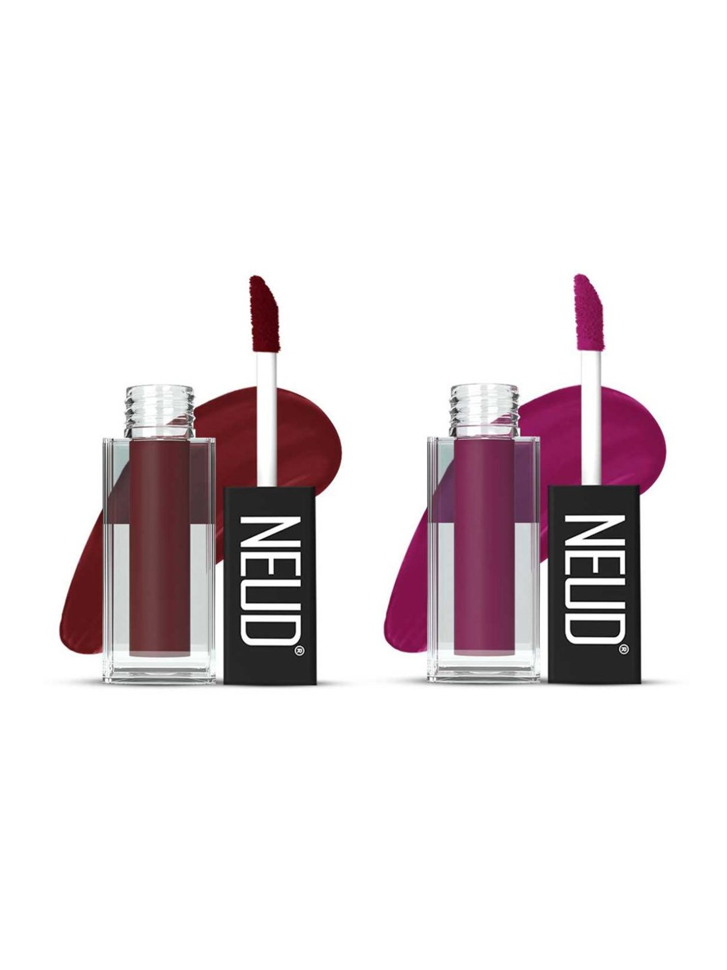 Neud Matte Liquid Lipstick Combo Mocha Brownie & Boss Lady with Two Lip Gloss Free