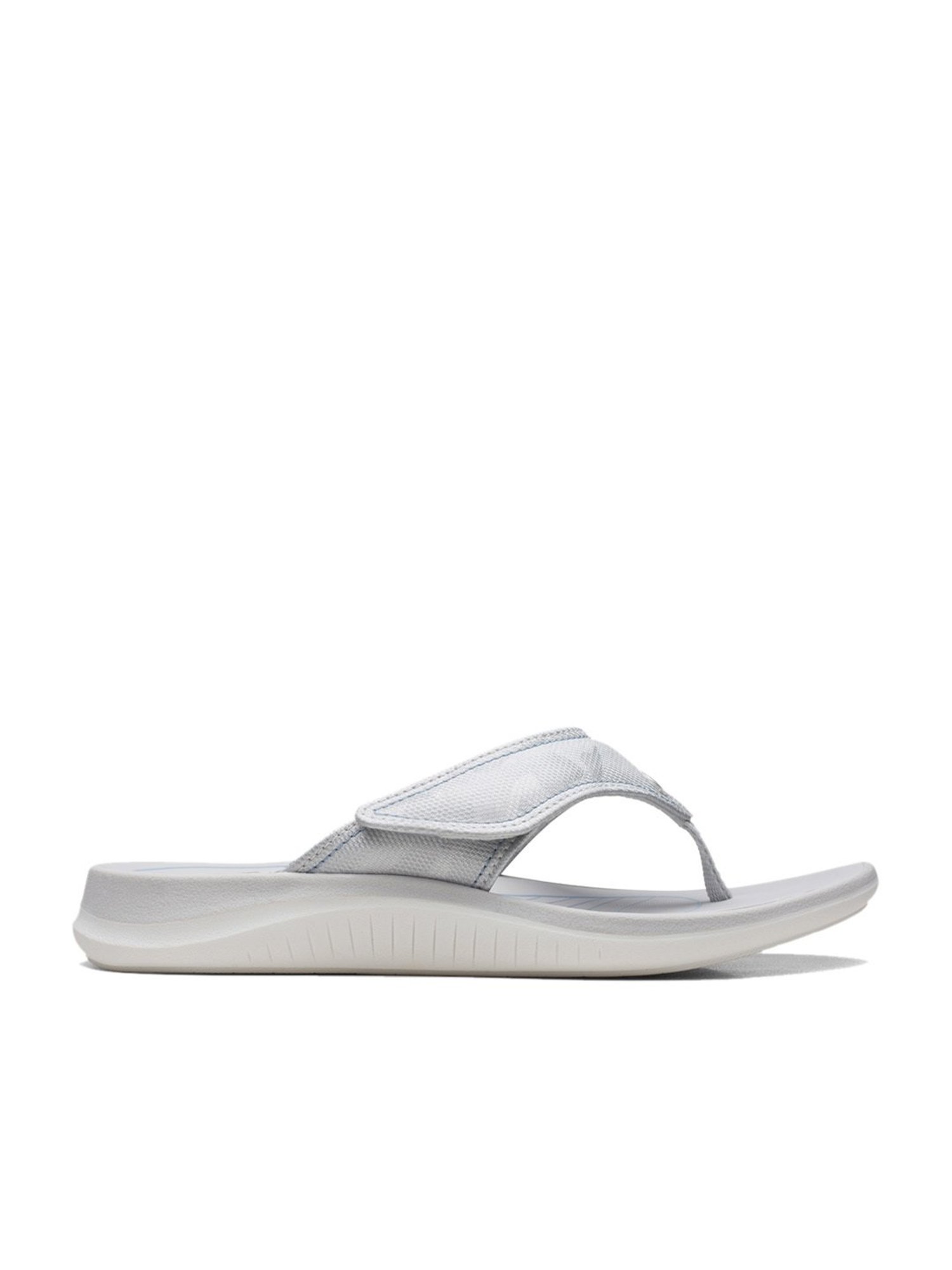 Clarks Women's Glide Post 2 Silver Thong Wedges
