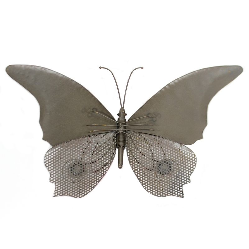 Home & Garden 16.5" Rustic Wall Decor Butterfly Pk Decoupage Nuts Bolts Regal Art & Gift  -  Decorative Wall Sculptures