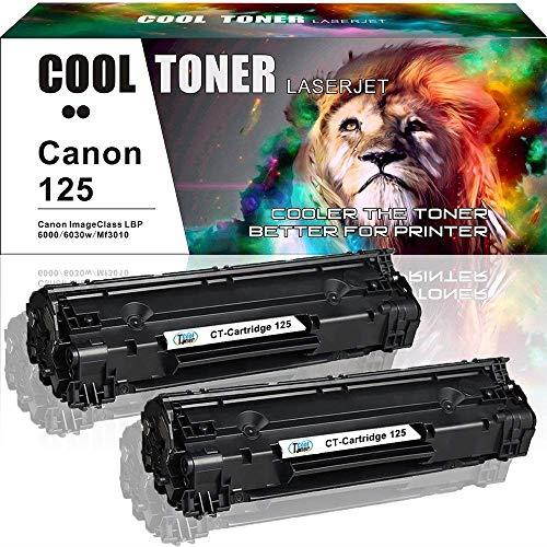 Cool Toner 2 Pack 1,600 Pages Compatible Canon 125 Cartridge 125 Toner Cartridge For Canon LBP6000, MF3010
