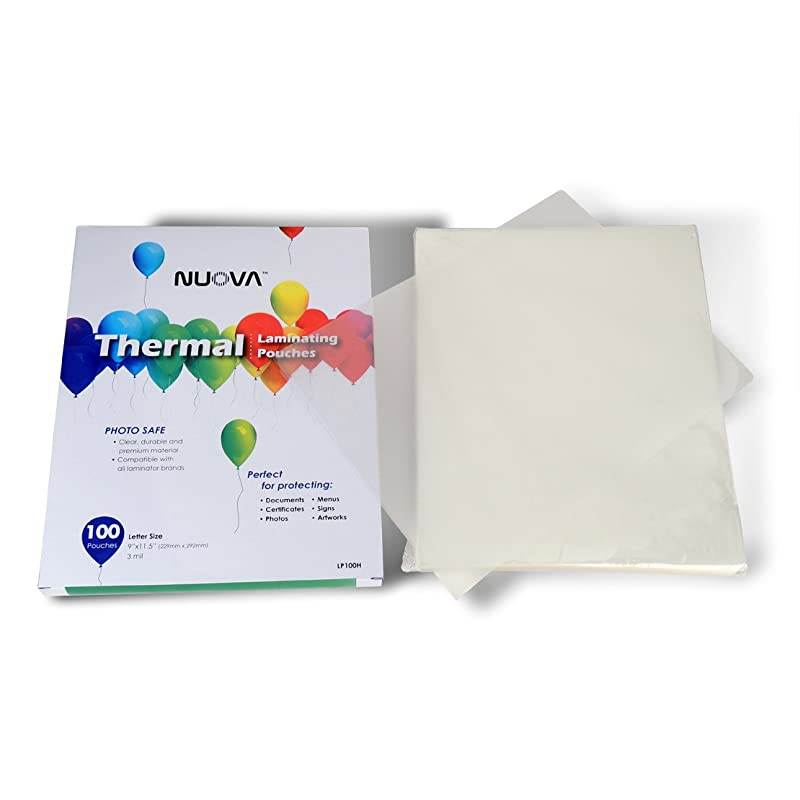 Premium Thermal Laminating Pouches 9 x 115 Letter Size 3 mil 100 Pack LP100H