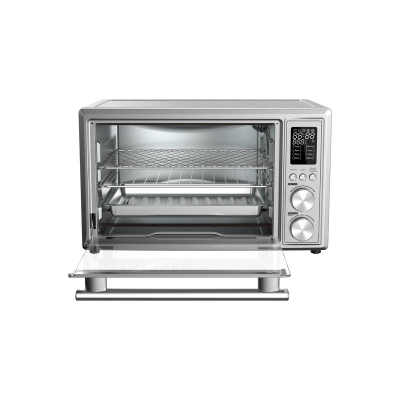Galanz 0.9 cu ft 6-Slice Digital Toaster Oven with Air Fry - Stainless Steel