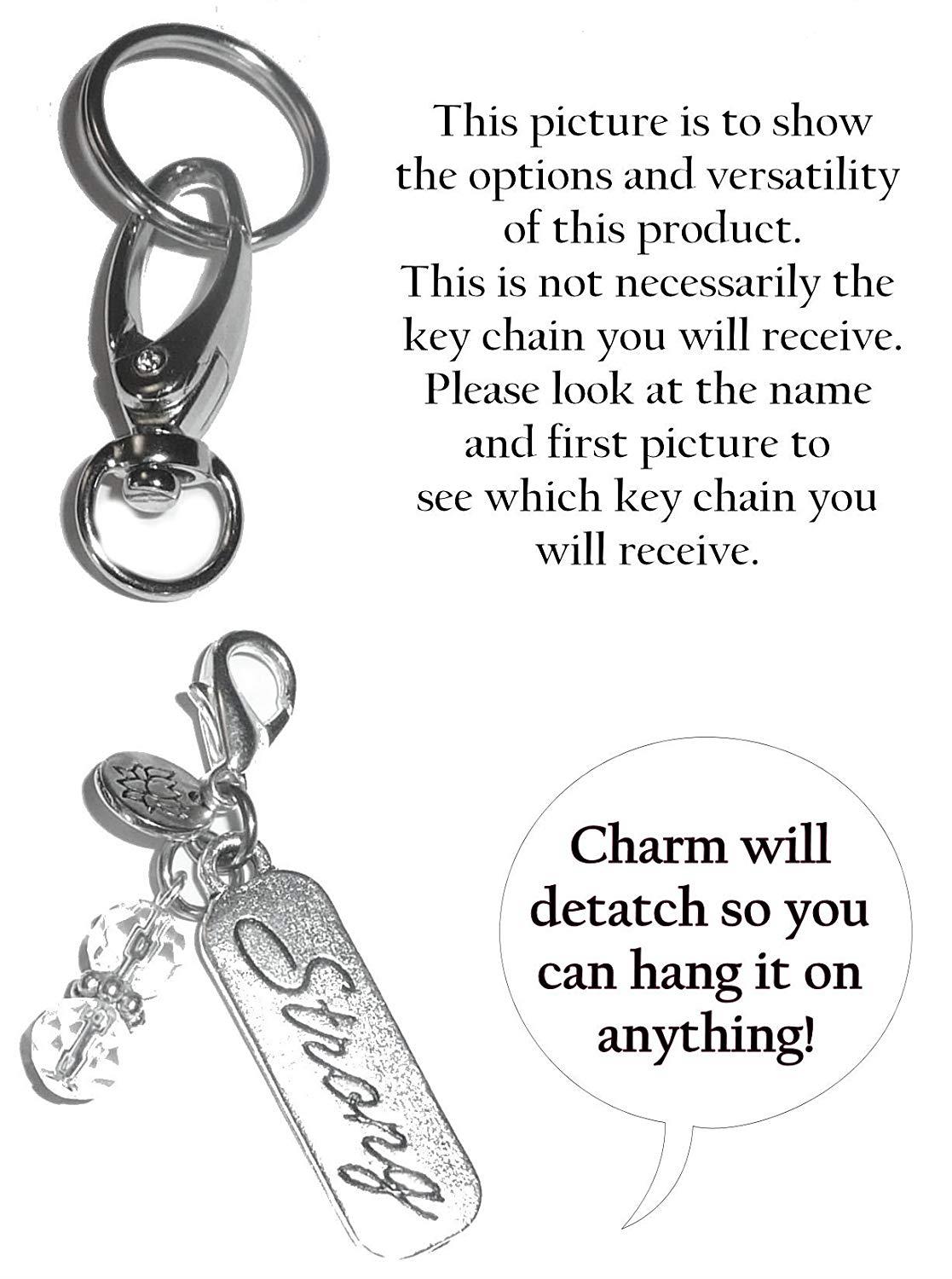 Initial Alphabet Charm Key Chain Ring, Women's Purse or Necklace Charm, Comes in a Gift Box! (U)