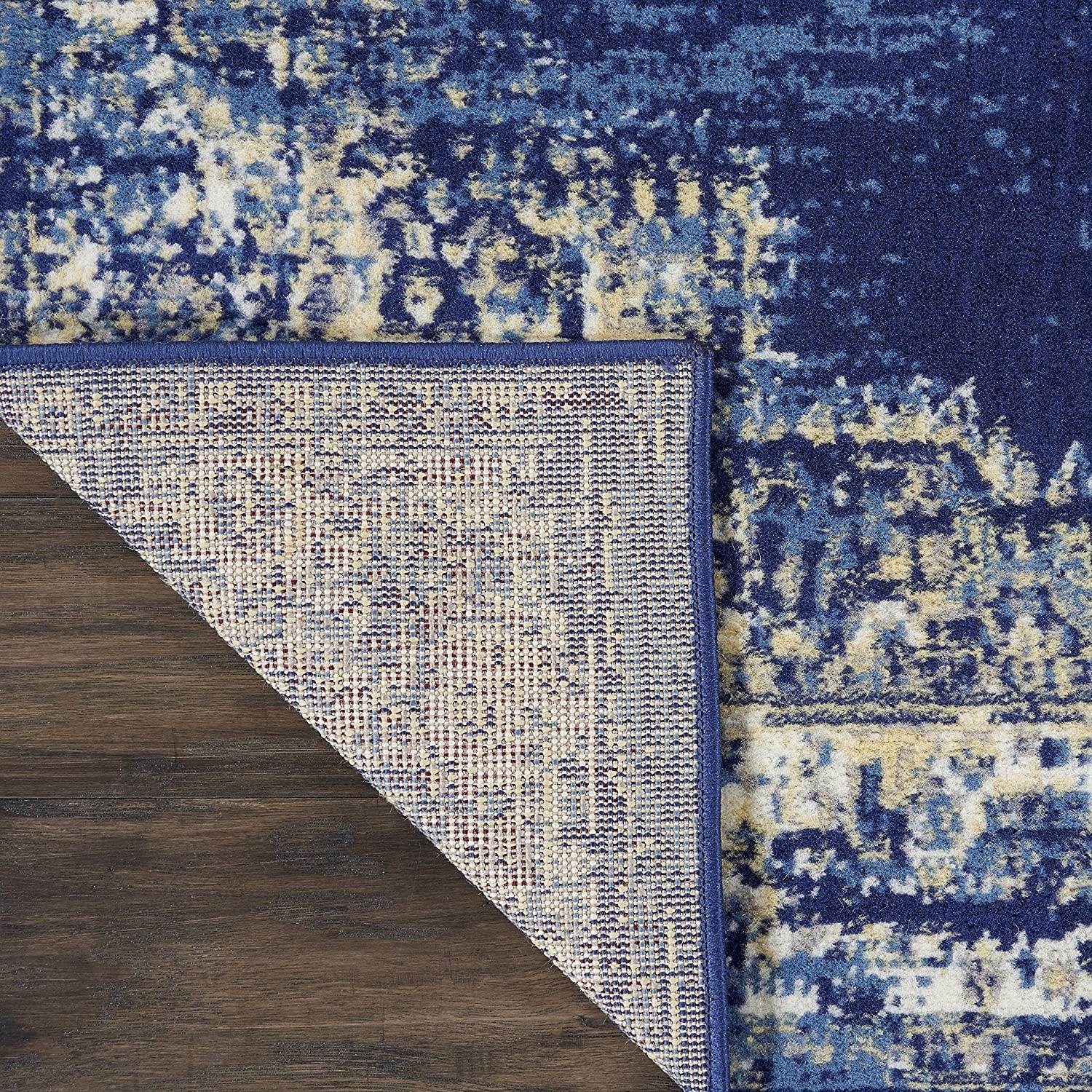 Nourison Grafix Navy/Blue Area Rug 6 x 9, 6X9