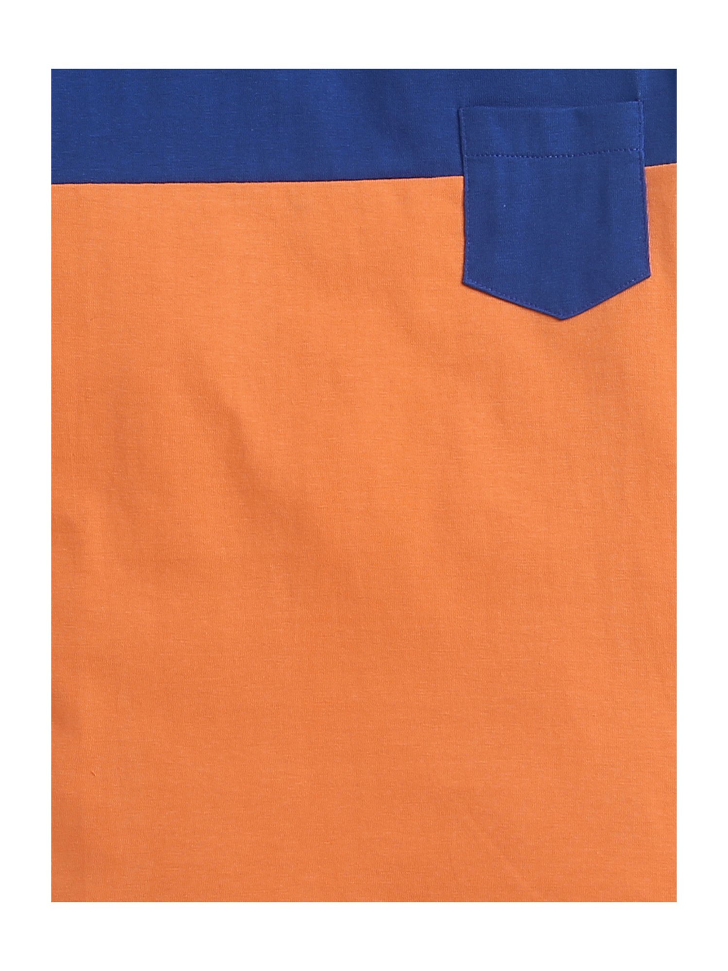 Bumzee Kids Orange & Blue Color Block T-Shirt