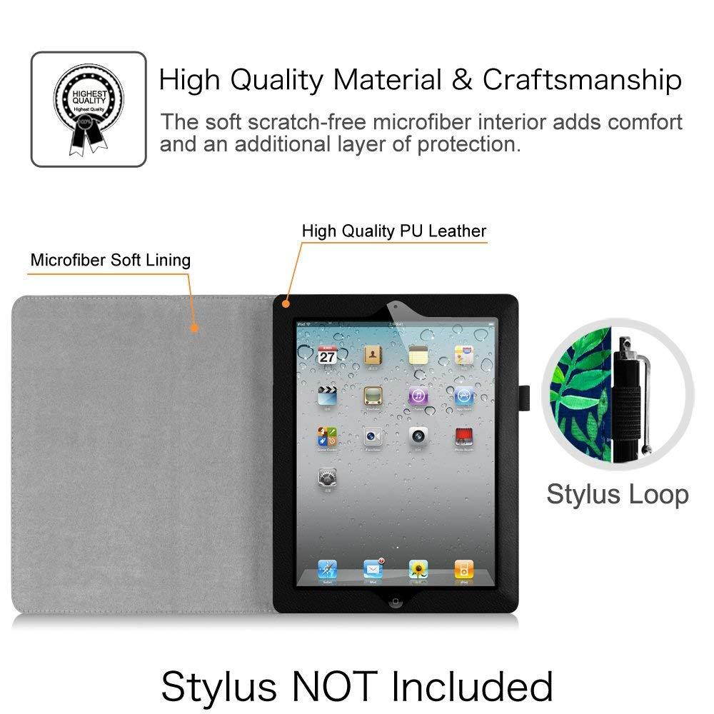 Fintie iPad 2/3/4 Case - Slim Fit Folio Stand Case Smart Protective Cover Auto Sleep/Wake Feature for Apple iPad 2, iPad 3 & iPad 4th Generation with Retina Display - Jungle Night
