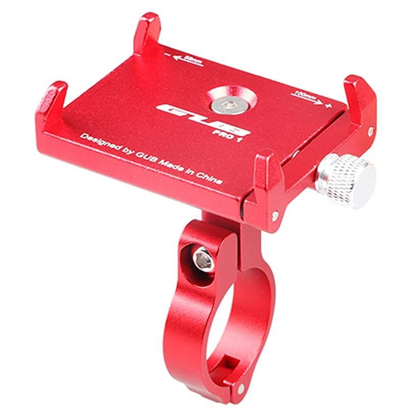 PRO1 Universal Alloy Bike Cell Phone Holder Aluminum Bicycle Handlebar Phone Support for 3562inch Bike Bracket Mount Red