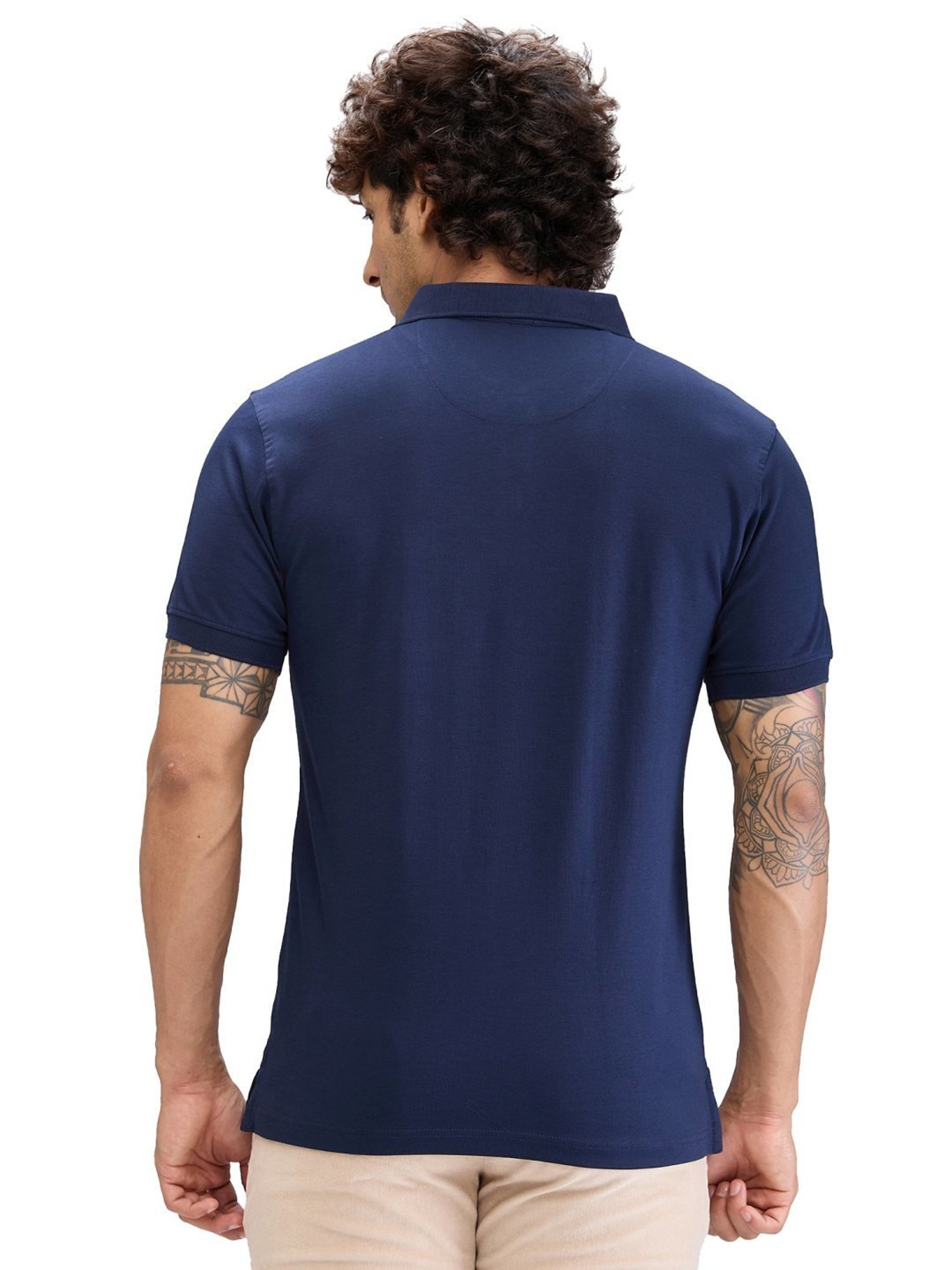 Colorplus Blue Regular Fit Polo T-Shirt