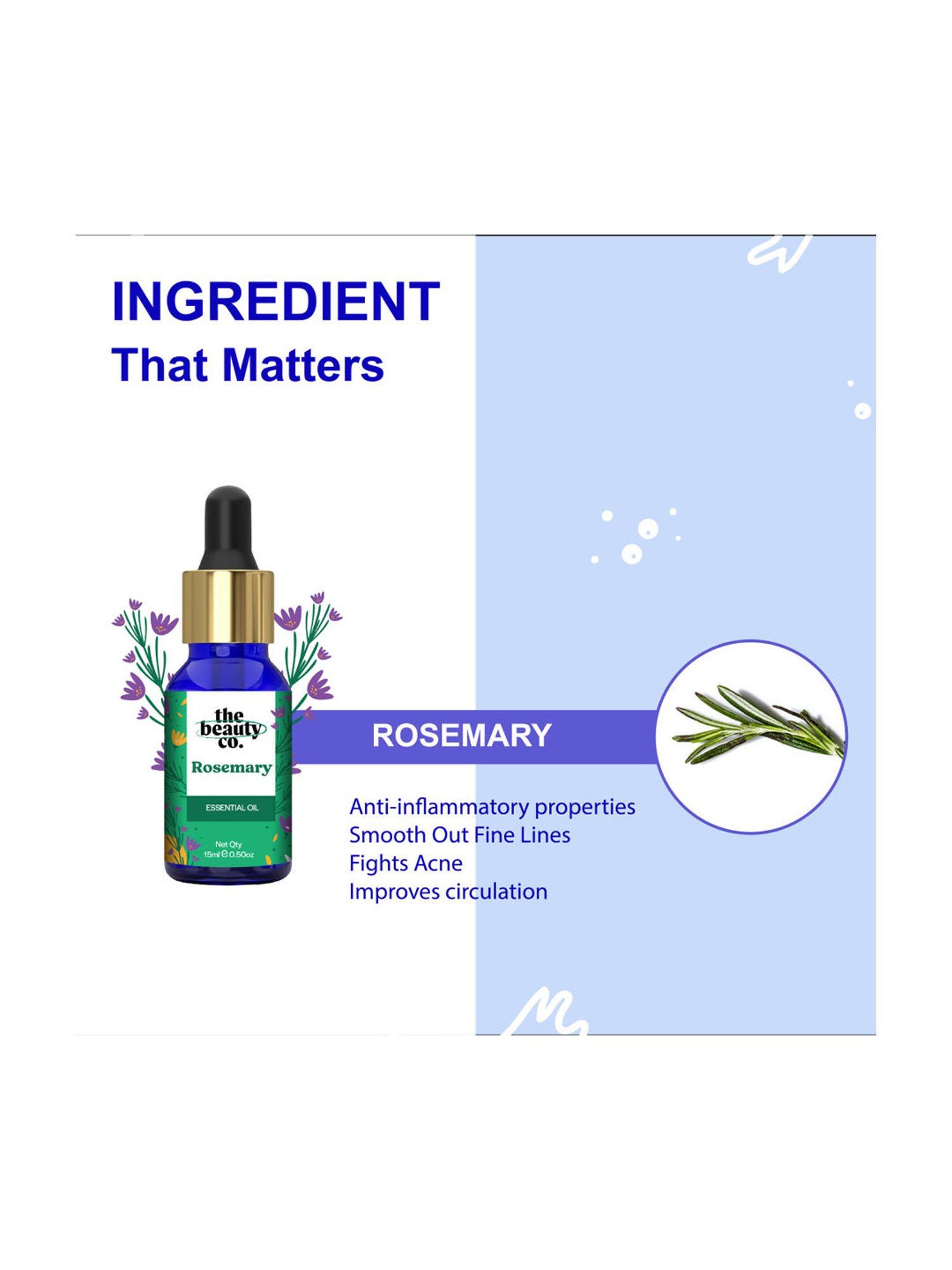The Beauty Co. Rosemary Essential Oil - 15ml