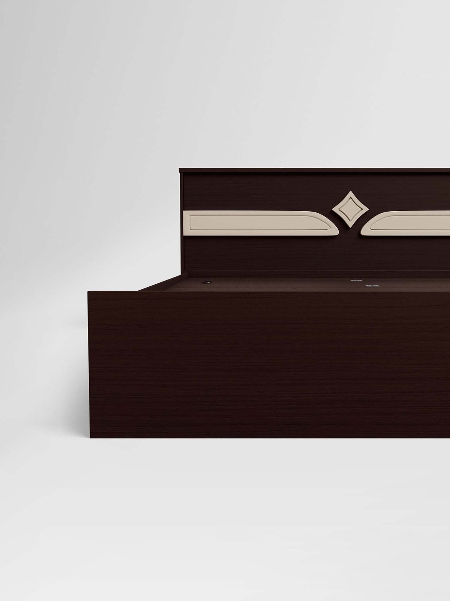 Nilkamal Riva Black Engineered Wood King Size Bed with Storage