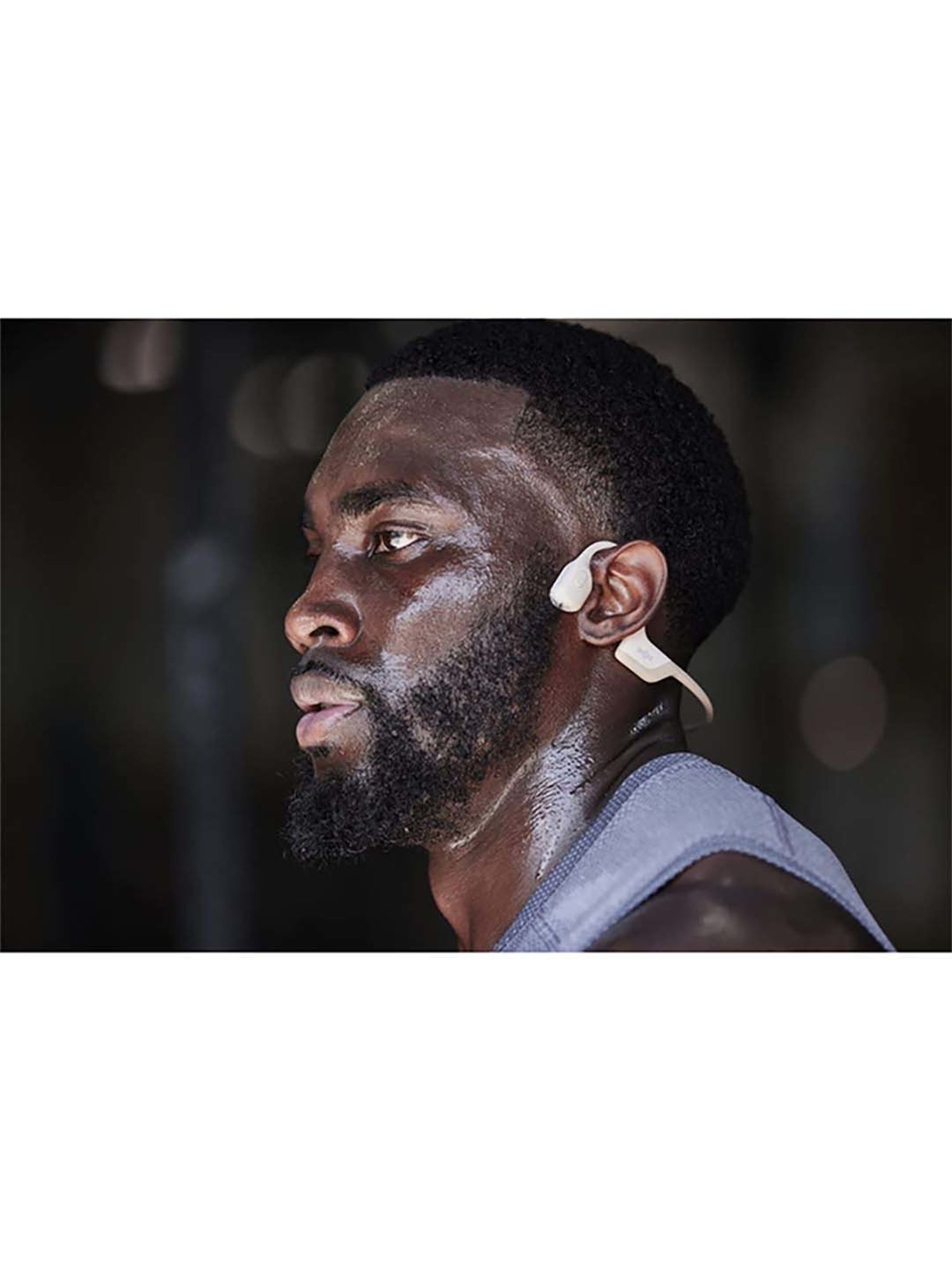 Shokz OpenRun Pro Open-Ear Bluetooth Bone Conduction Sport Headphones (Beige Gold)