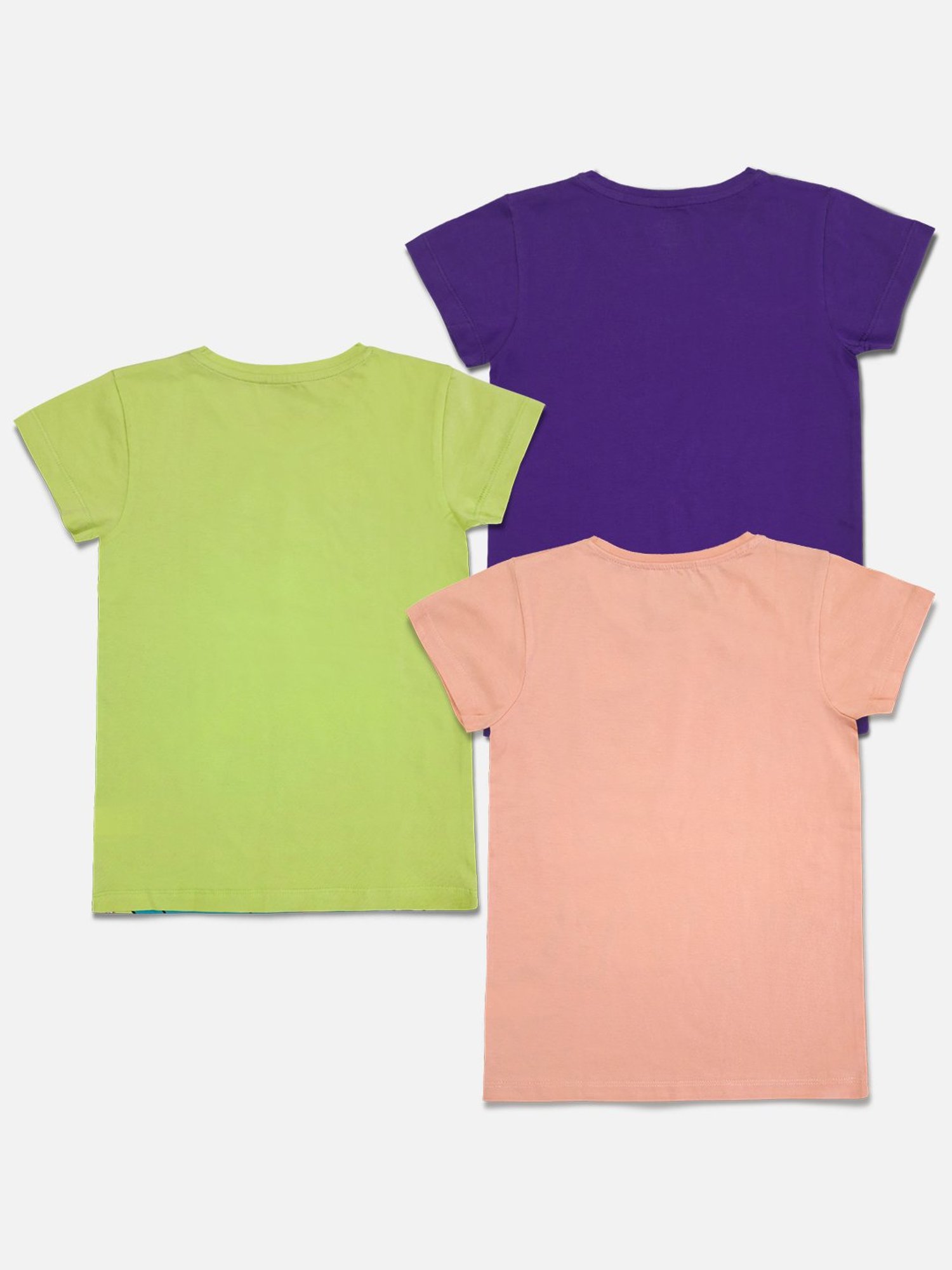 Kidsville Green Cotton Printed T-Shirt