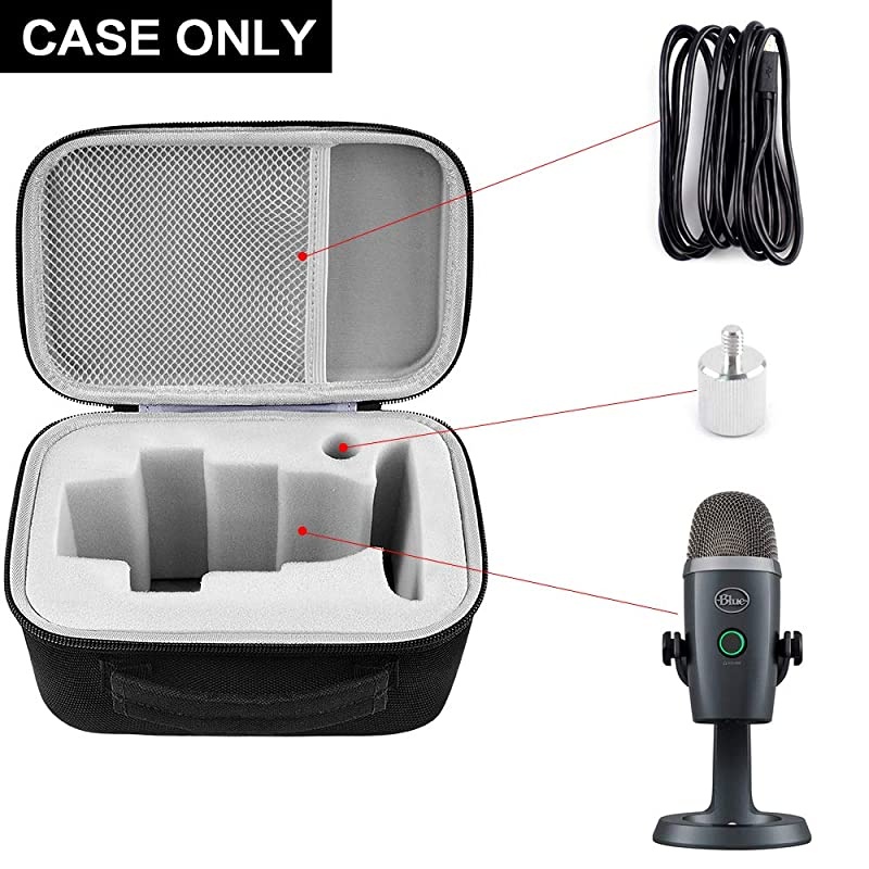 Case Compatible with Blue Yeti Nano Premium USB Mic Carrying Storage Holder Fits for Cables and Other AccessoriesBox Only