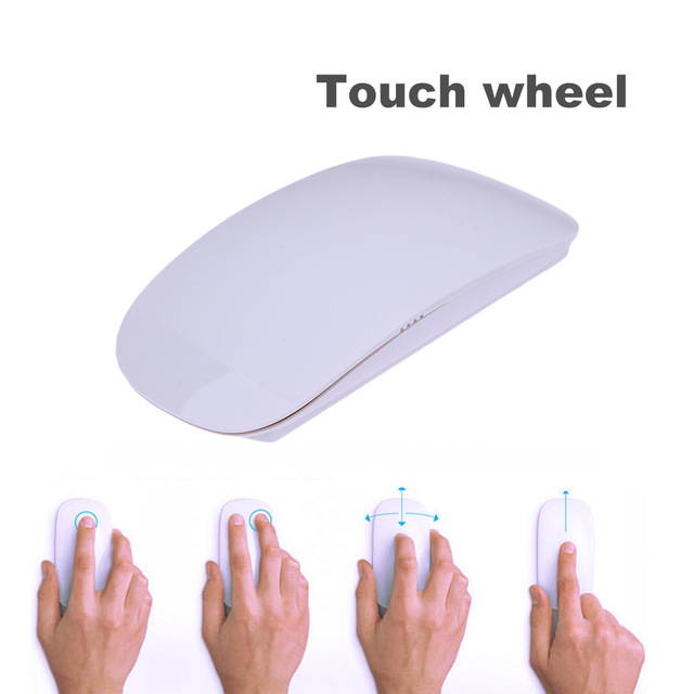 2.4Ghz Wireless Mouse 1200DPI Slim Clever Ergonomic Laser Optical Magic Mice Touch Ultrathin Computer Mouse With USB Receiver
