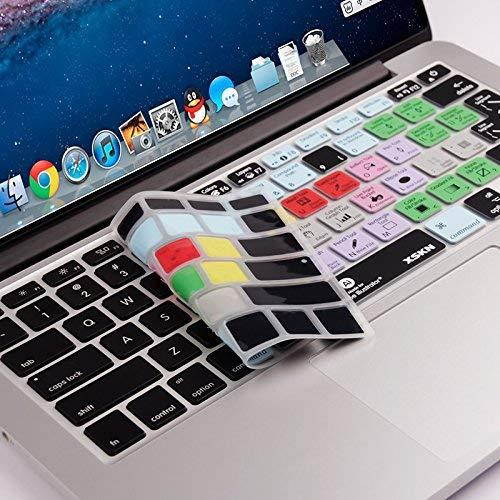 XSKN for Adobe InDesign Shortcut Keyboard Cover Functional Hotkey Design Hot Keys Silicone Rubber Skin for MacBook Pro 13" 15" 17" (with or w/Out Retina Display) iMac and MacBook Air 13", US EU Both