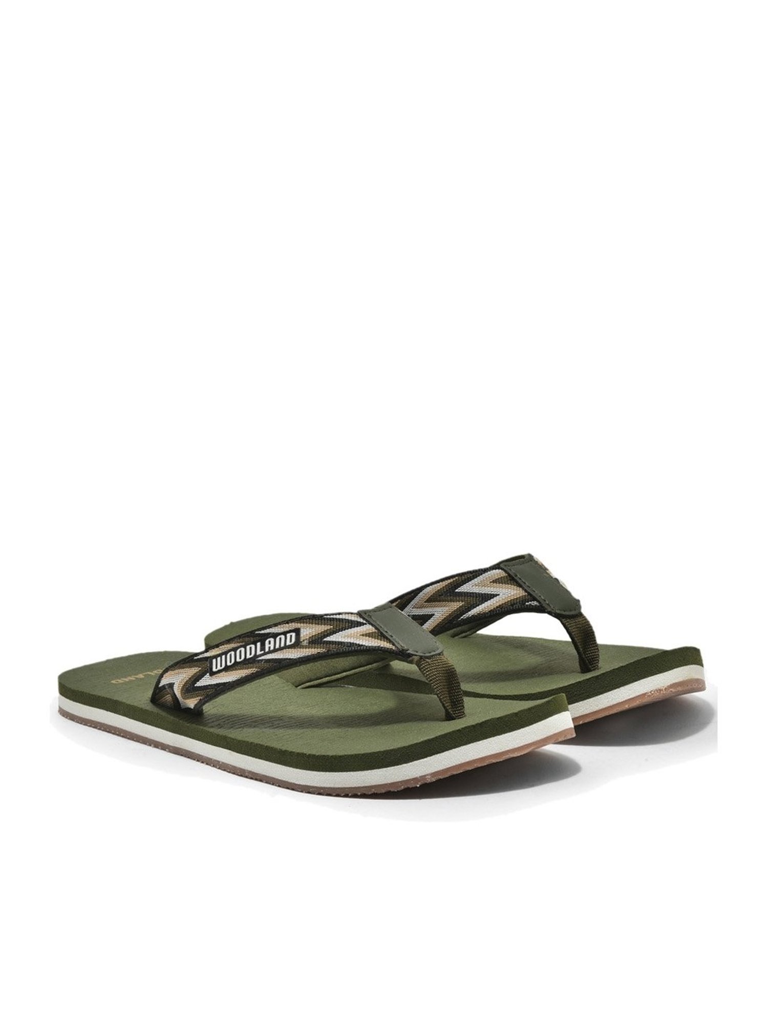Woodland Men's Olive Flip Flops
