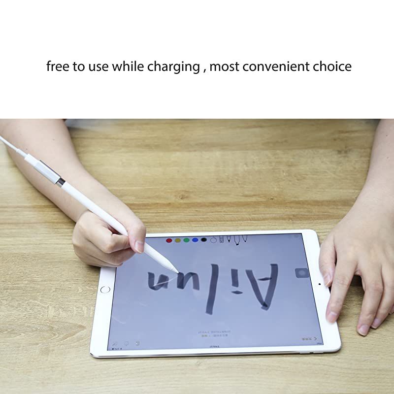Charging Adapter Compatible with Apple Pencil Cable 3 Pack Compatible with iPad Pencil Charger Convertor and Tether Female to Female Cable Adapter for iPad Pro Apple Pencil Connector Silver