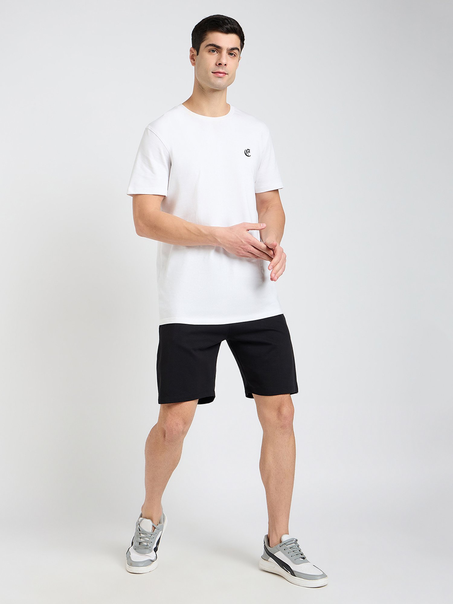 EDRIO Black Regular Fit Shorts