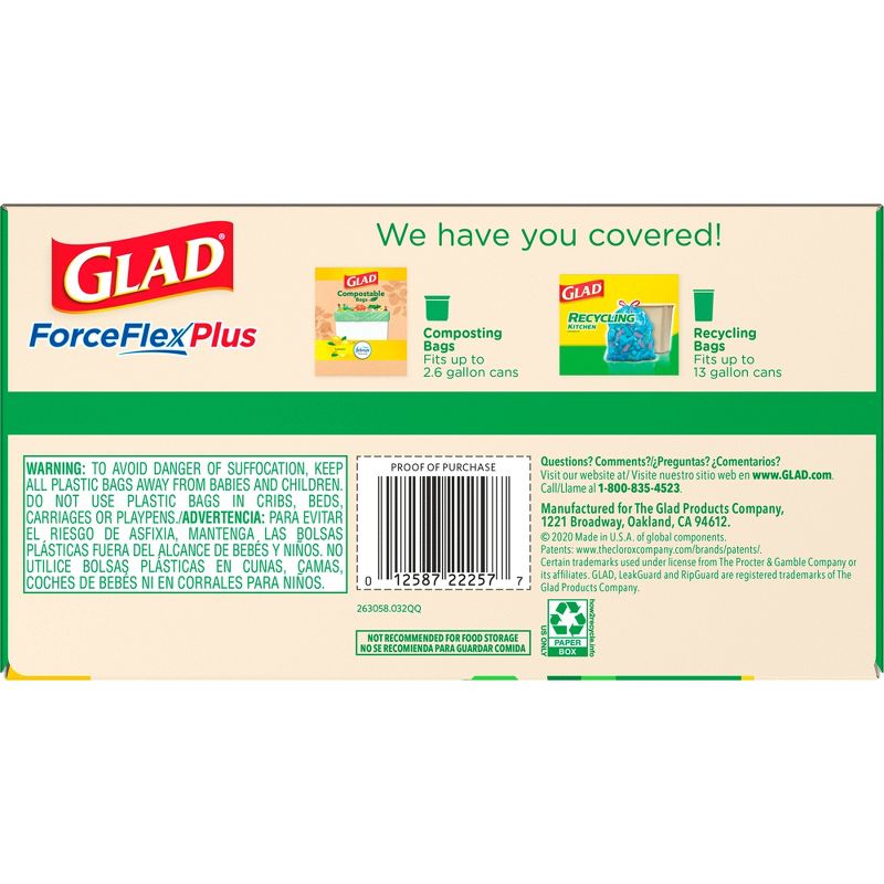 GreenPolly Drawstring Recycling Trash Bags - 13 Gallon - 20ct