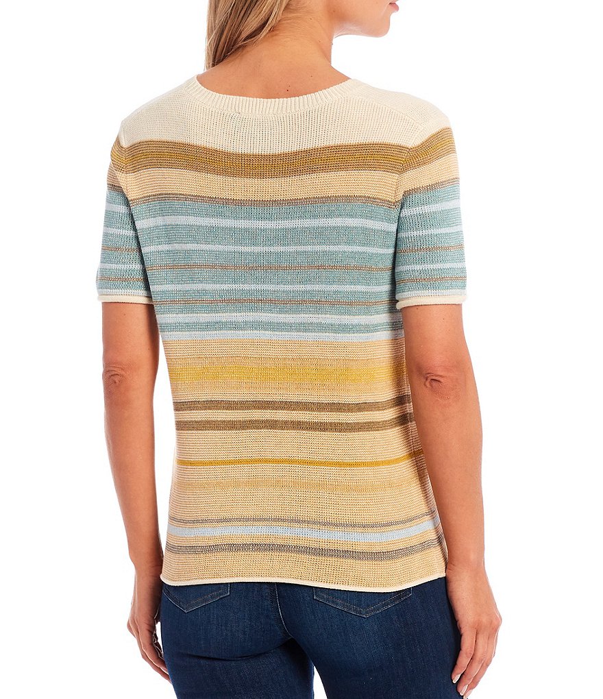 Pendleton Short Sleeve Stripe Sweater Tee
