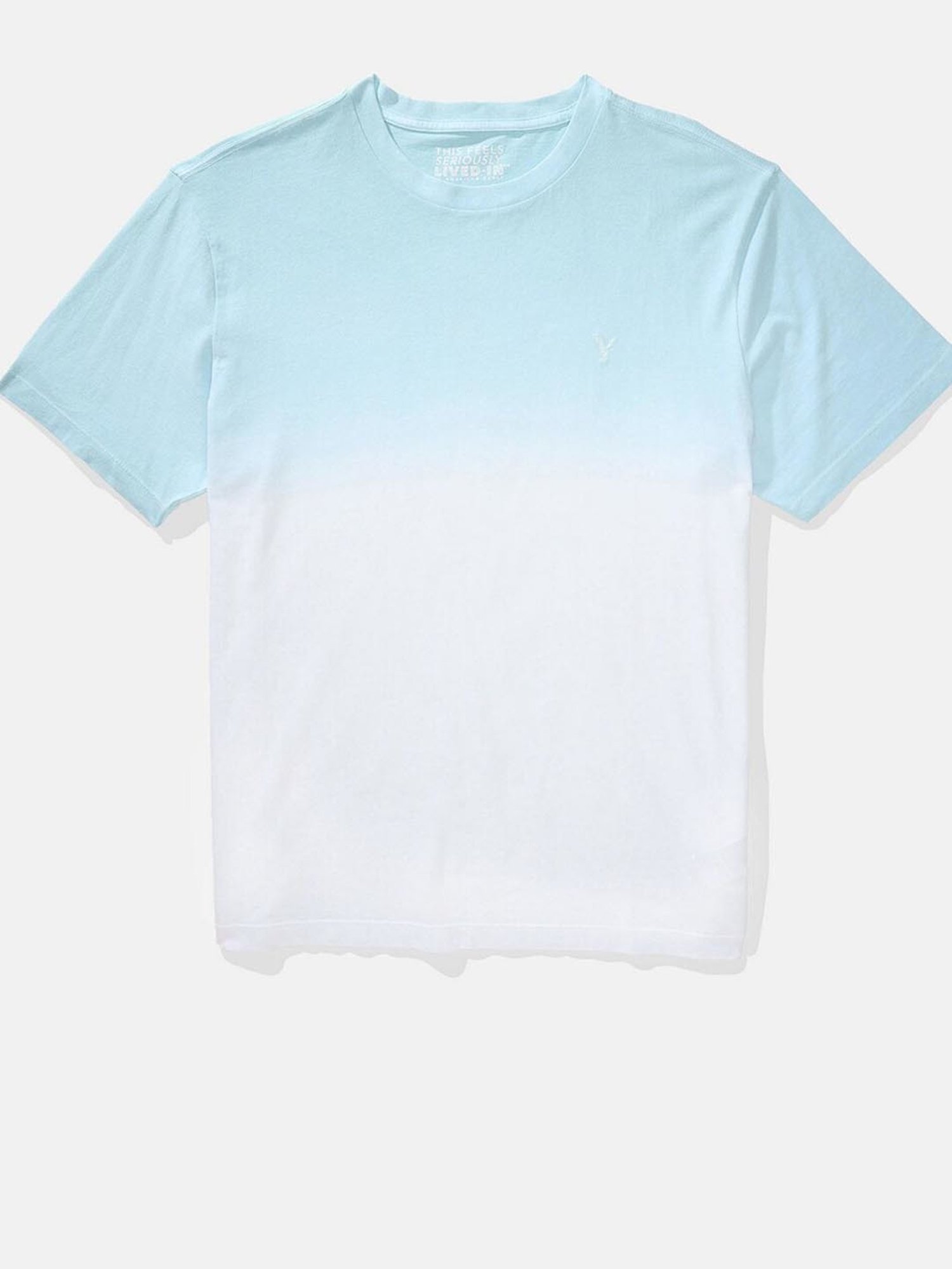 American Eagle Outfitters Blue Cotton Regular Fit Tie - Dye T-Shirt