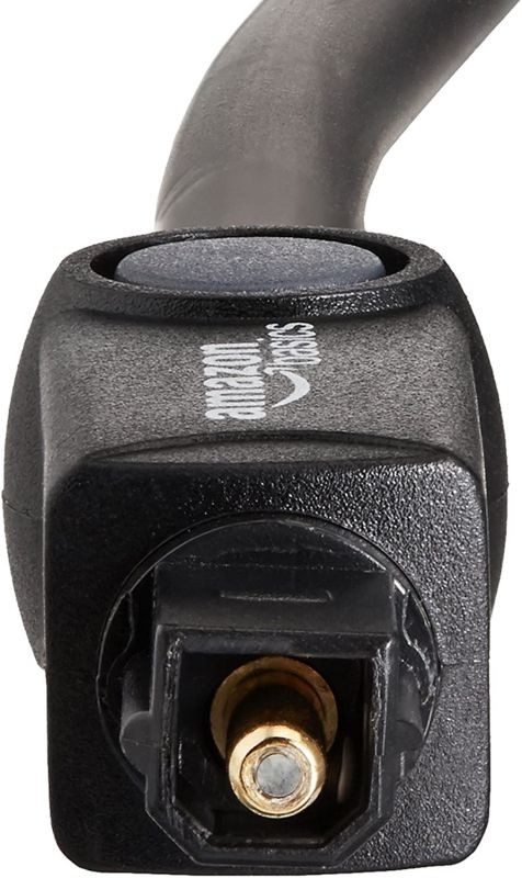 Amazon Basics Digital Optical Audio Toslink Sound Bar TV Cable - 6 Feet