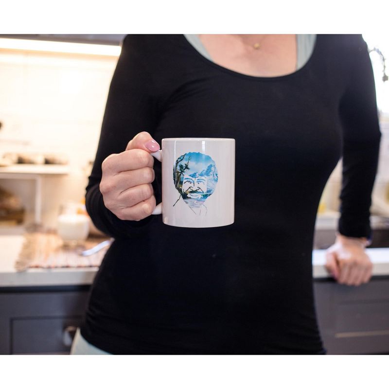 Surreal Entertainment Bob Ross Portrait Ceramic Mug | Holds 11 Ounces