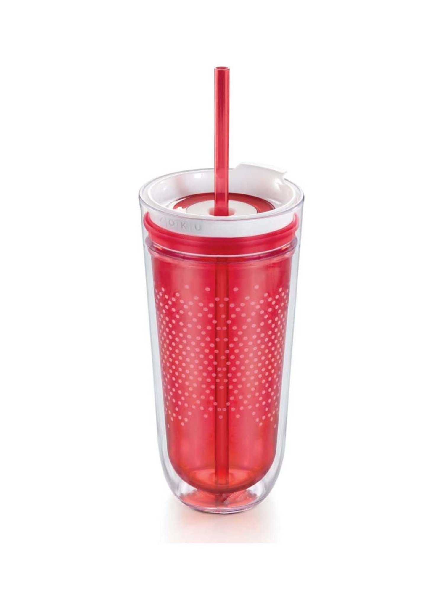 Zoku Red 475 ML Plastic Travel Tumbler - Set of 1
