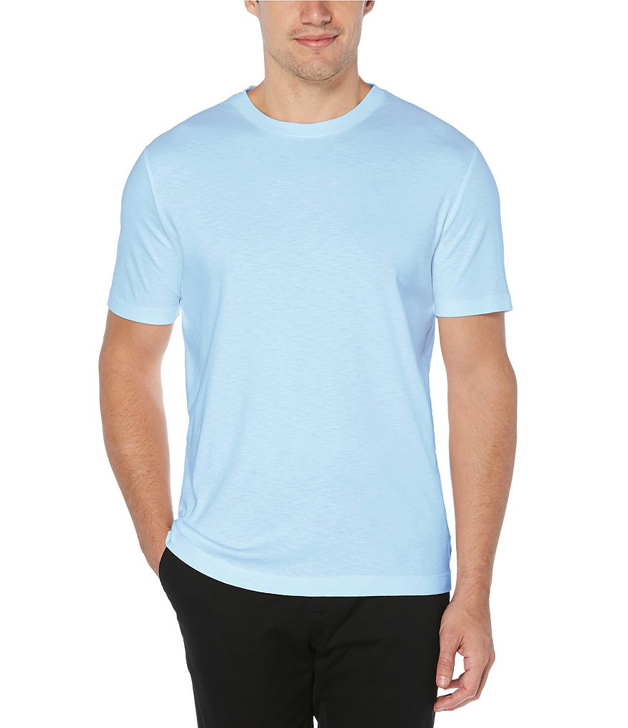 Perry Ellis Solid Slub Short-Sleeve Tee