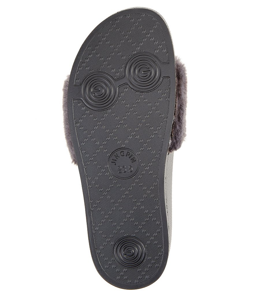 PJ Salvage Faux Fur Fuzzy Feet Slippers