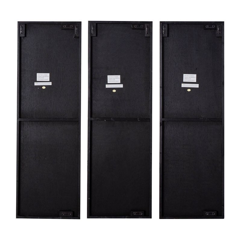 (set of 3) 12" x 36" Camkent Decorative Wall Panels Black/Gold - Southern Enterprises