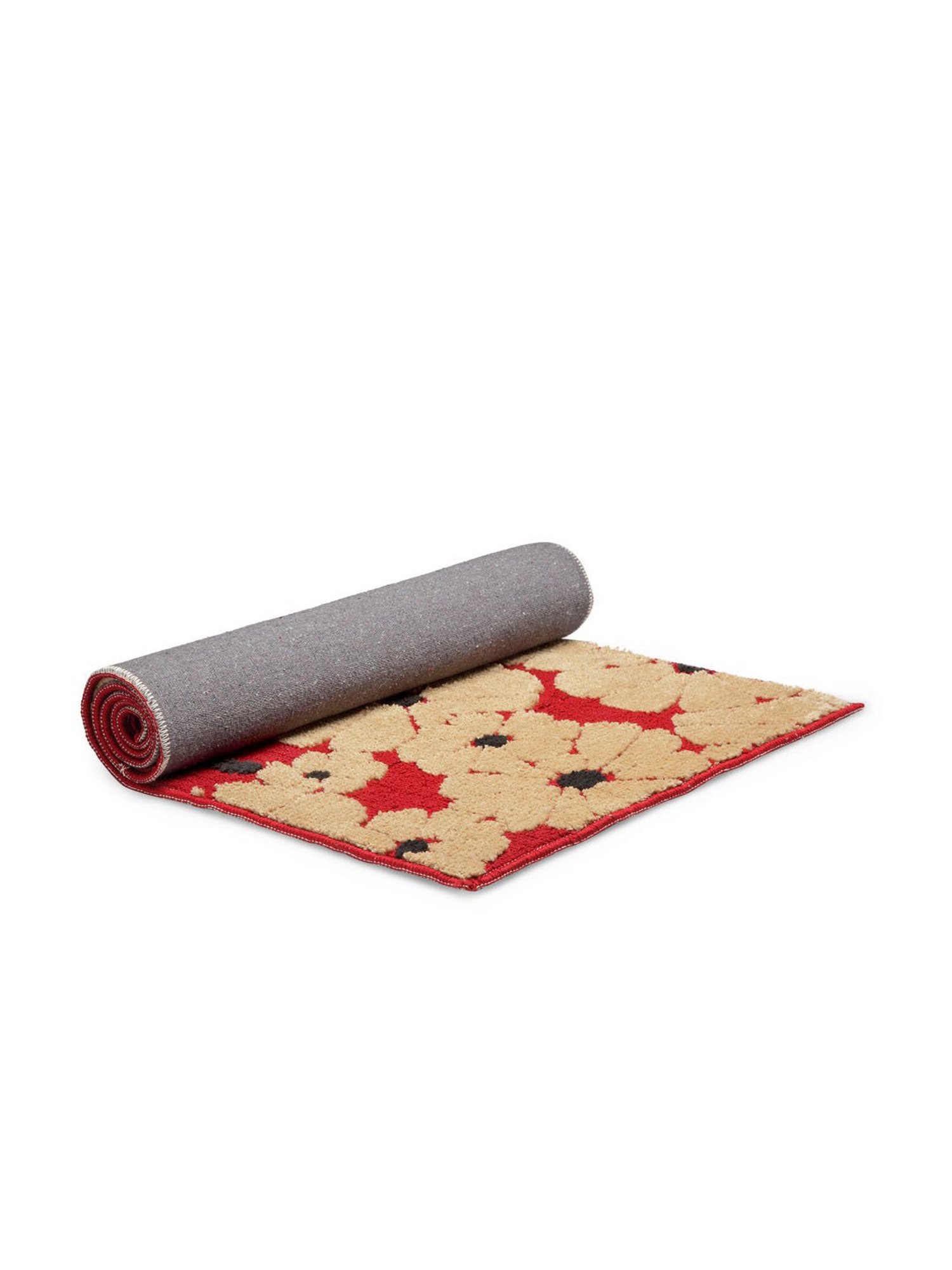 Romee Red Polyester Floral Runners