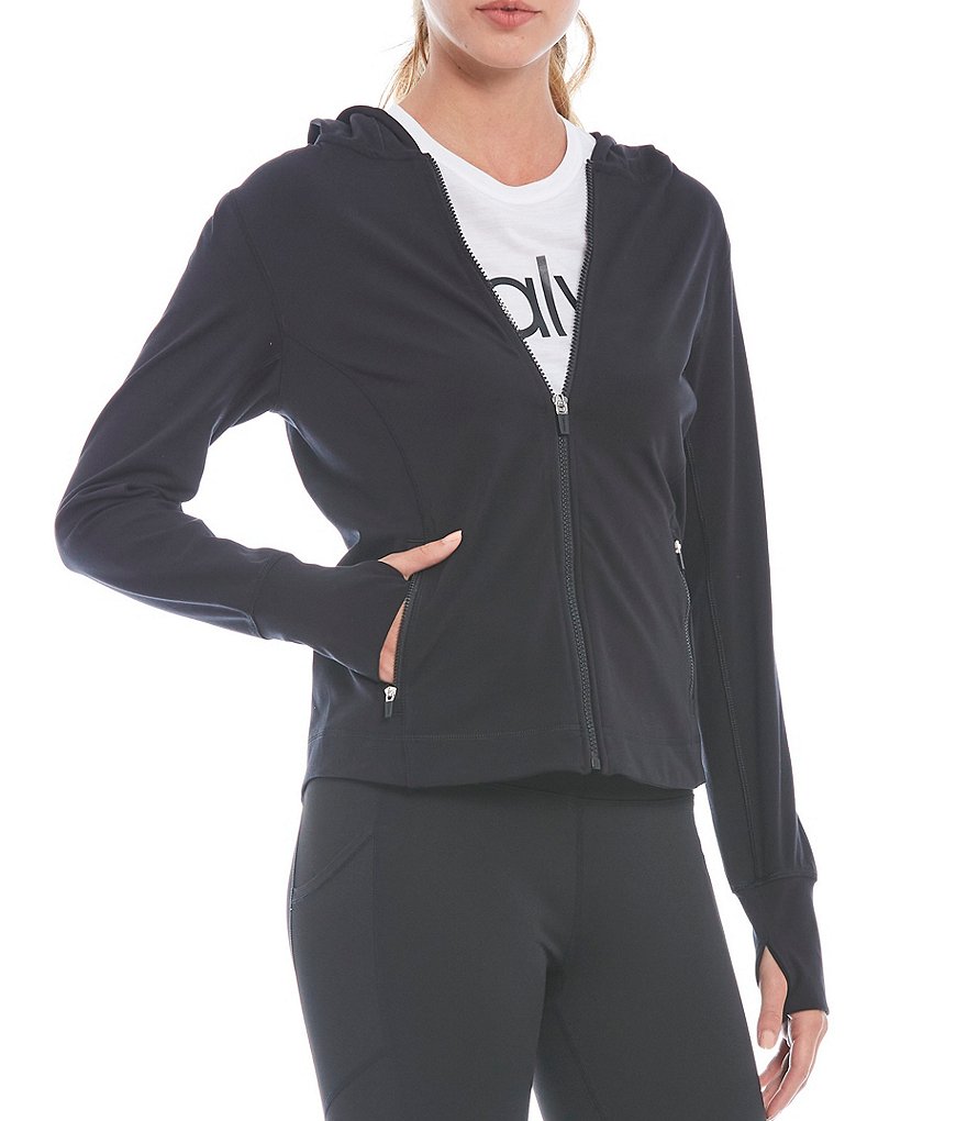 Calvin Klein Performance Yoga Long Sleeve Front Zip Hoodie Jacket