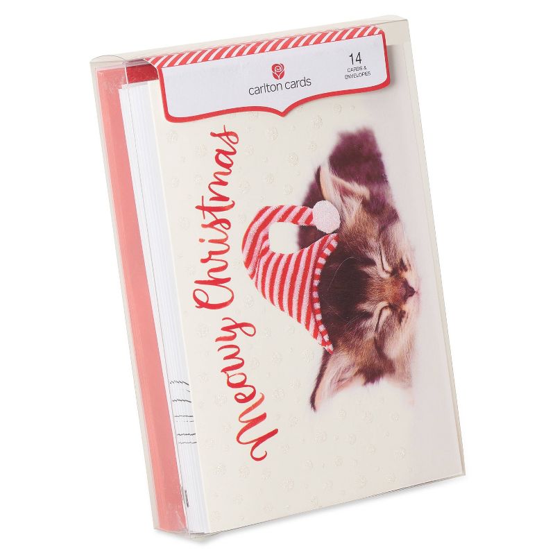 Carlton Cards 14ct Sleeping Kitten Boxed Cards