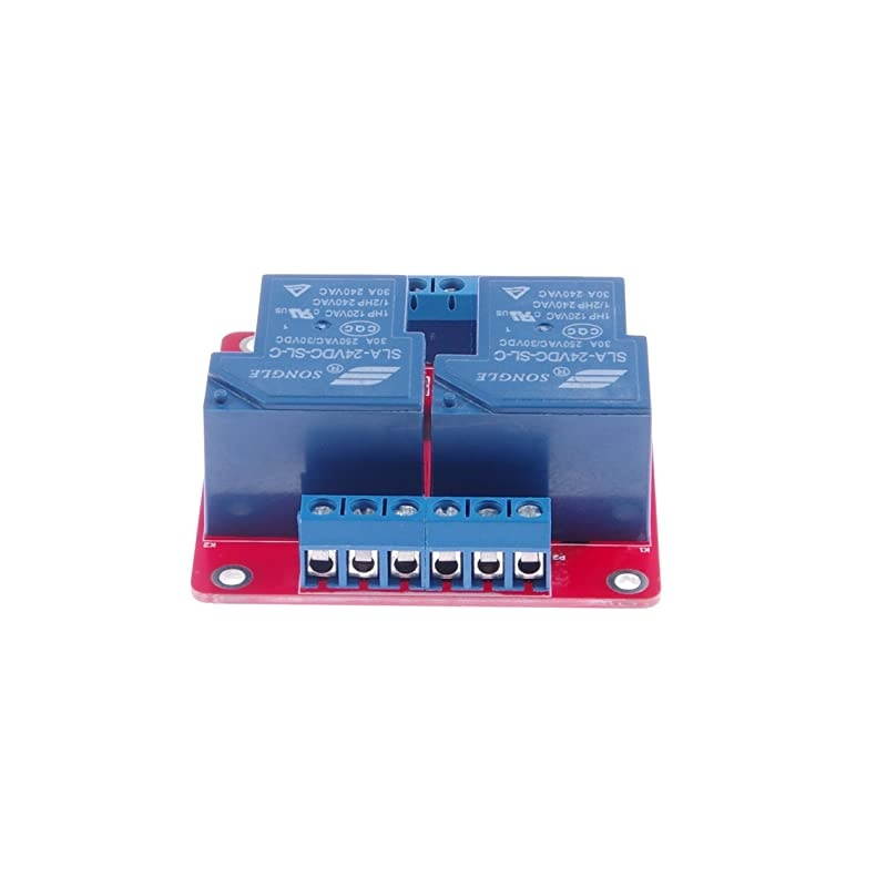 DC 24V 8-Channel 10A Relay Control Module Bi-Directional Isolated Control Module High Low Level Trigger (DC 24V, 10A 8-Channel)