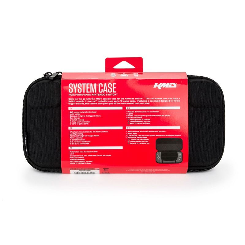 KMD Carrying Case Protective Cover Compatible with Nintendo Switch, Black