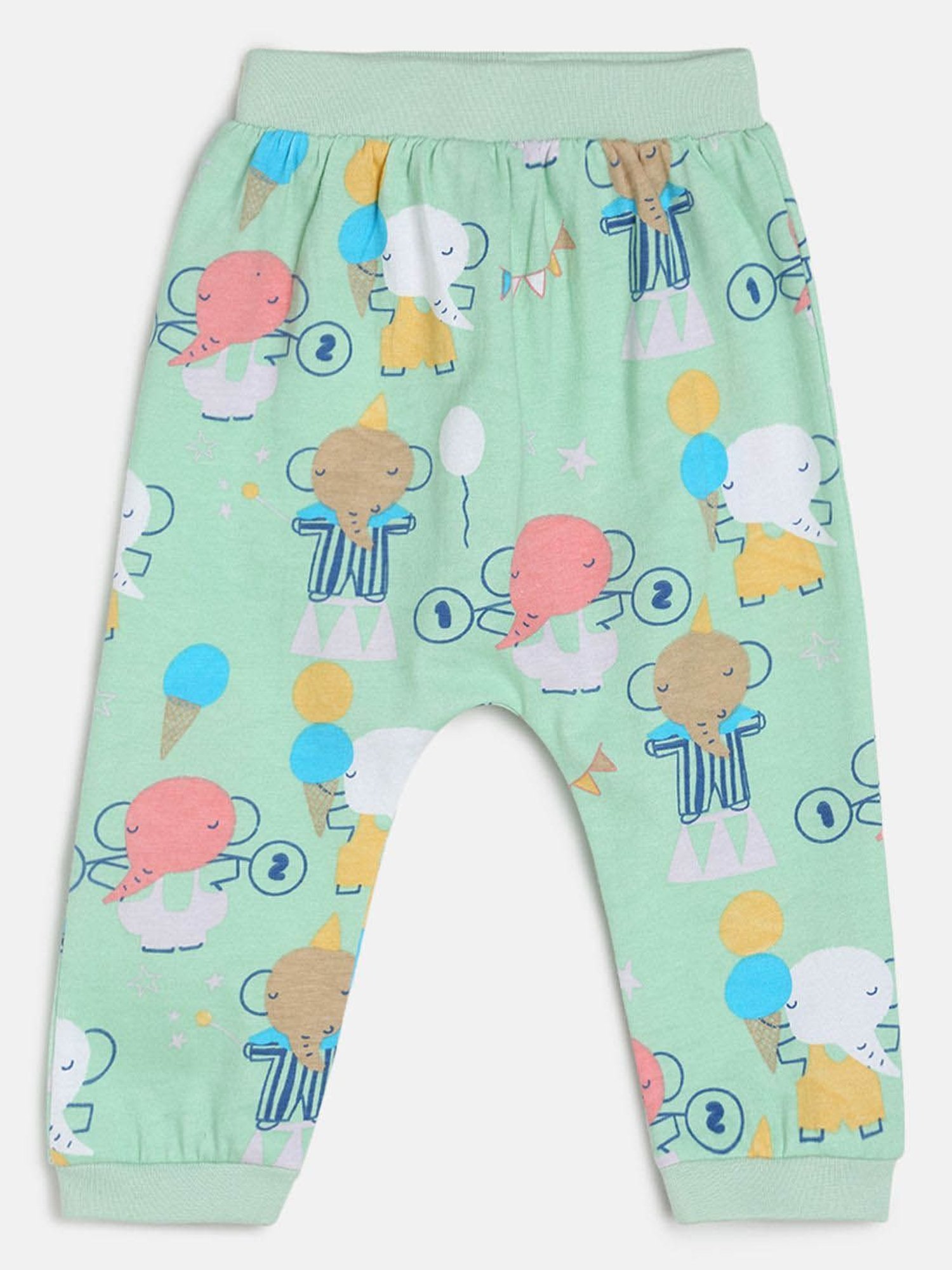 MINIKLUB Kids Multicolor Printed Trousers (Pack Of 3)