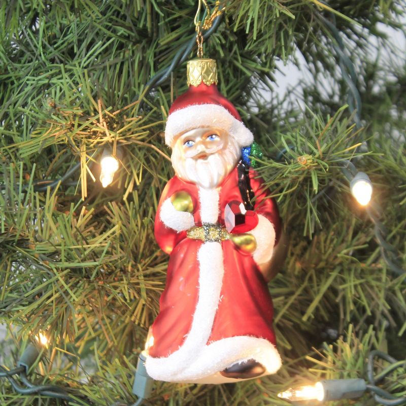 Inge Glas 5.0" Christmas At Heart Santa Ornament  -  Tree Ornaments