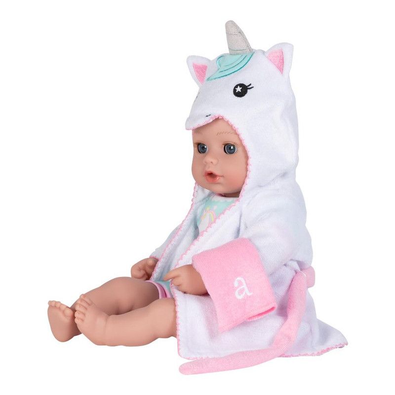 Adora Baby Bath Toy Unicorn, 13 inch Bath Time Doll with QuickDri Body
