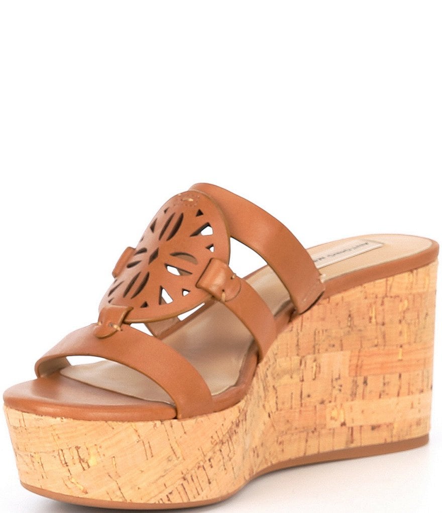 Antonio Melani Quinnlynn Leather Wedge Sandals