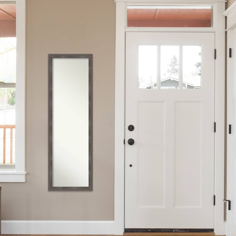 15"x51" White Full Length Over The Door Mirror White - Patton Wall Decor