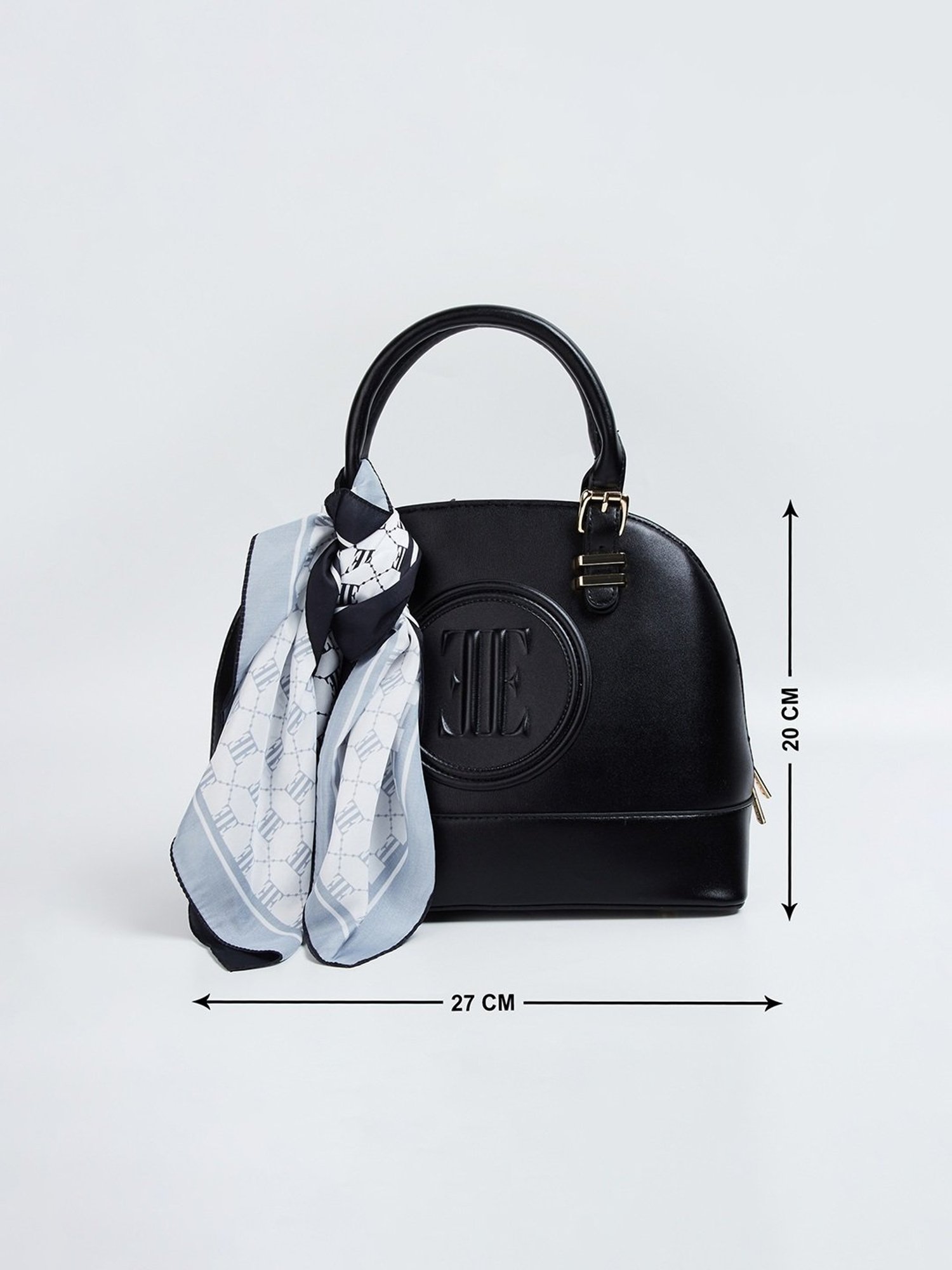 Elle Black Textured Handbag