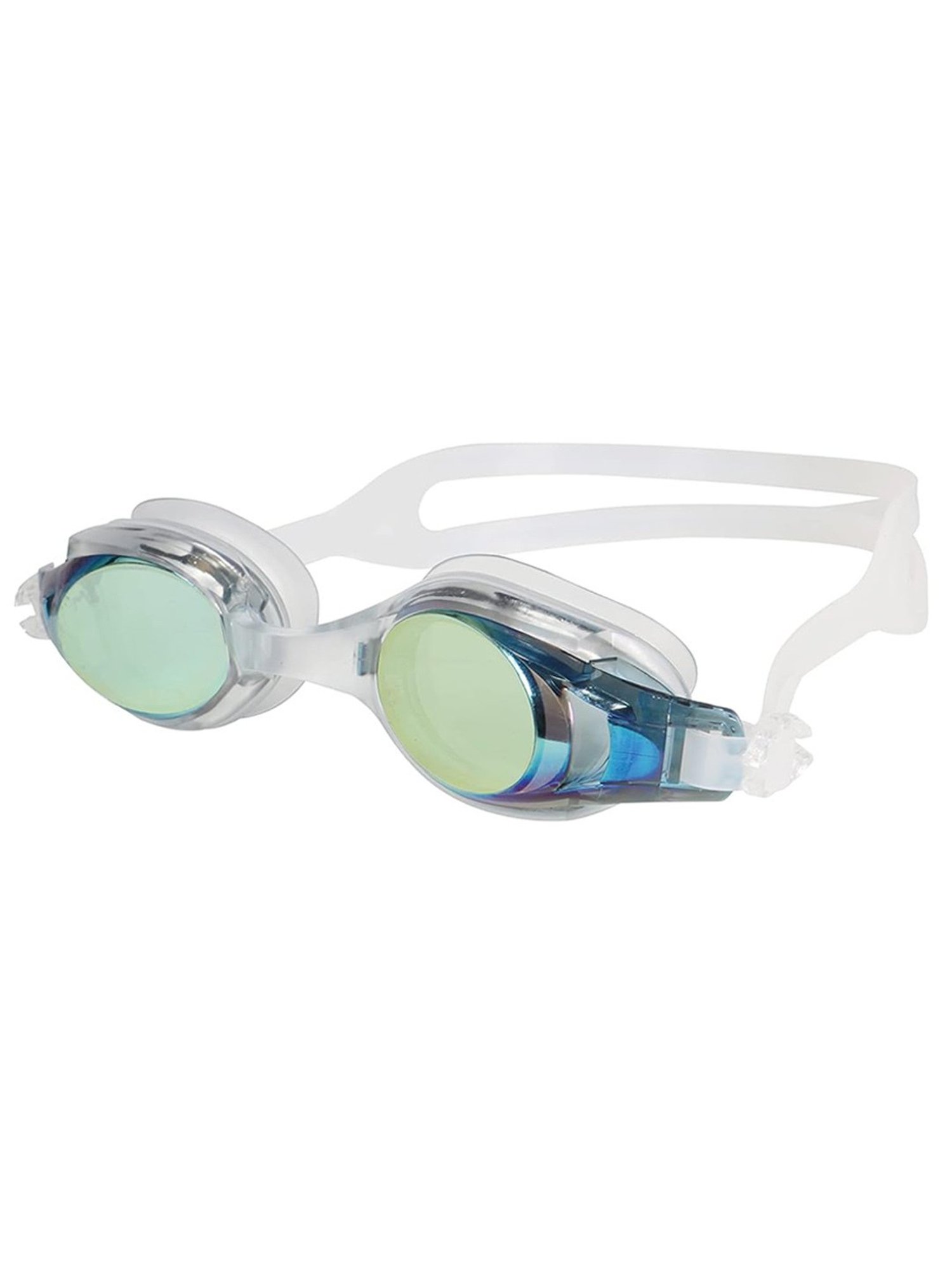 Viva Swimming Flash Silicone Mirror with Double Silicone Strap Swimming Goggle (Multicolor)