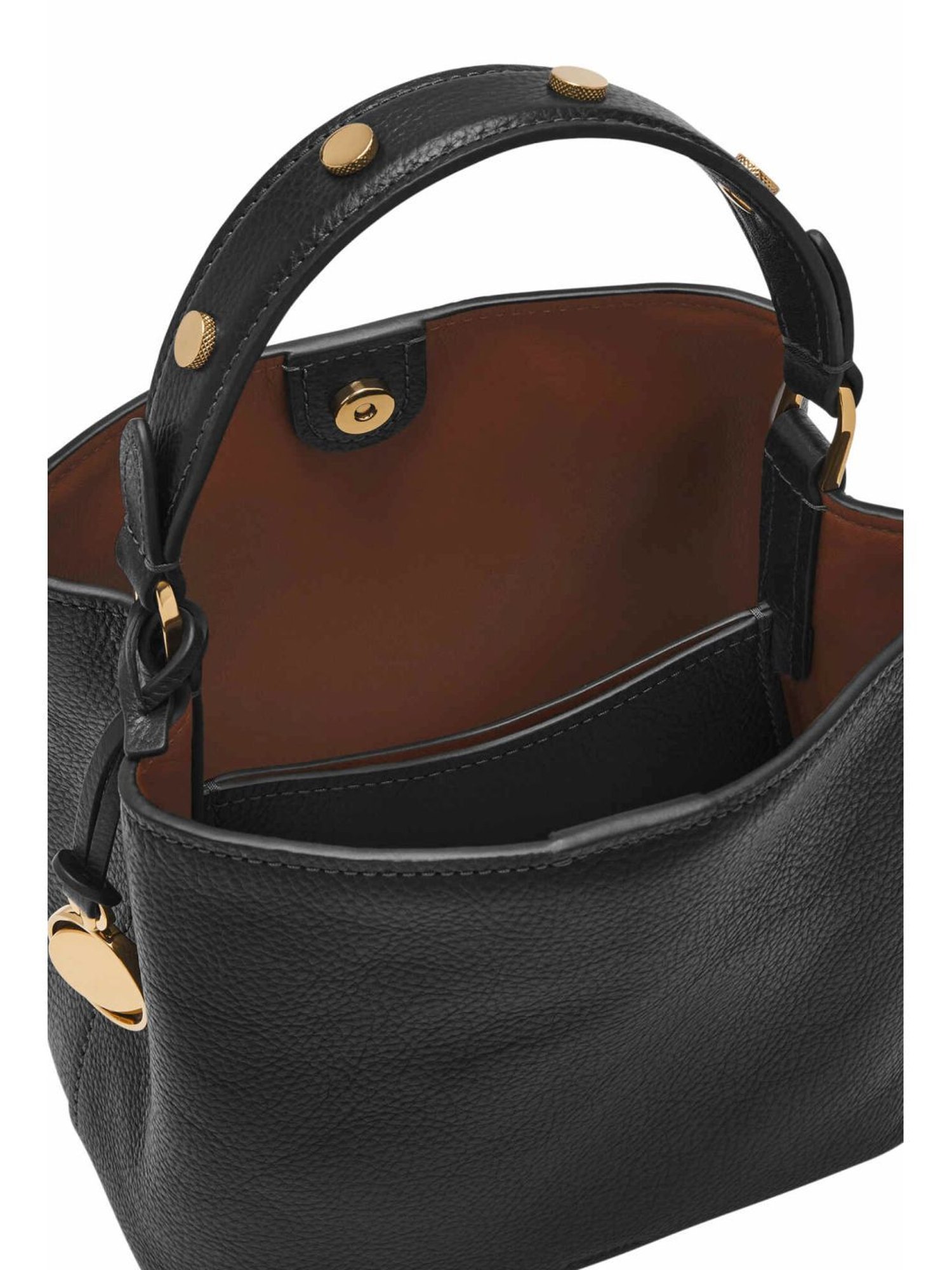 Fossil Black Solid Hobo Handbag
