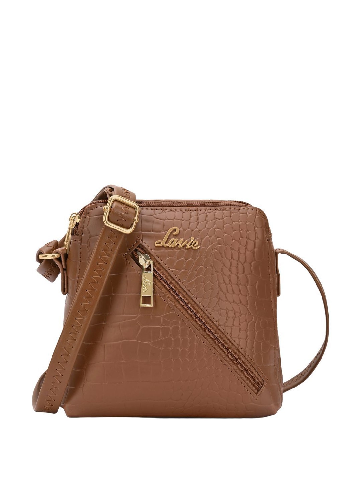 Lavie Tan Textured Small Sling Handbag