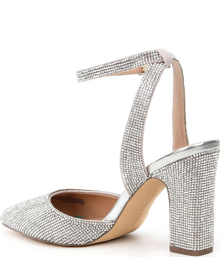 Trotters Kari Pearlized Leather Block-Heel Pumps