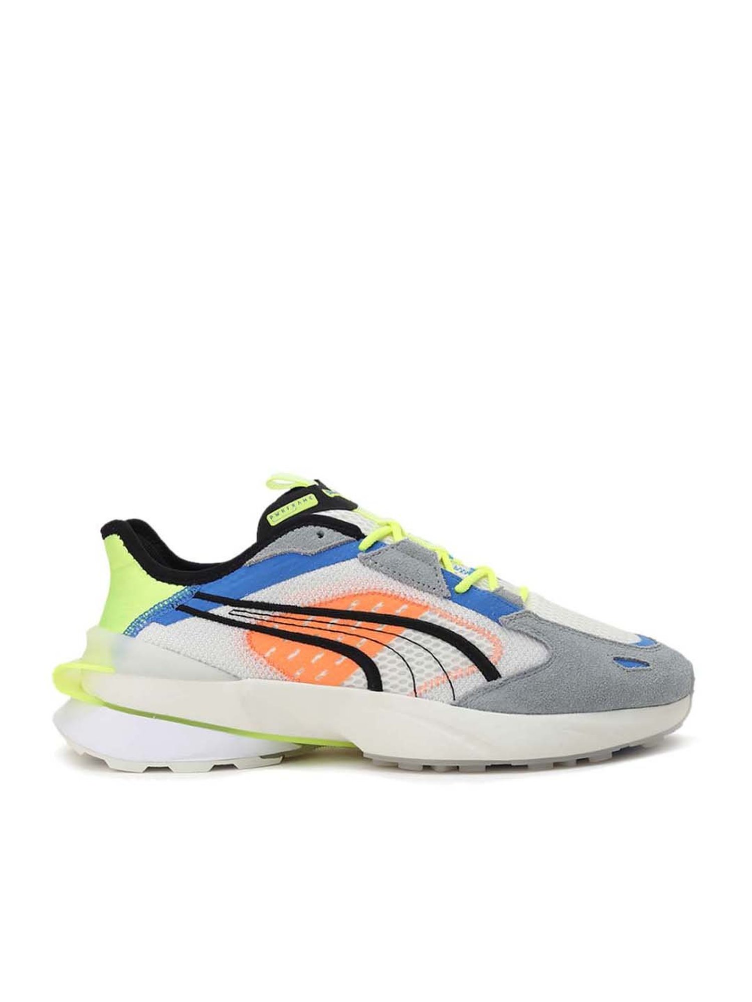 Puma Men's PWRFRAME OP 1 Abstract Trainers Beige Casual Sneakers