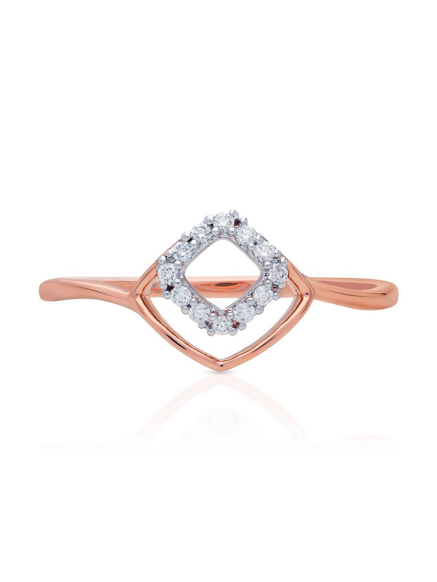 Malabar Gold and Diamonds 18k IGI Certified Diamond Rose Gold Ring for Women