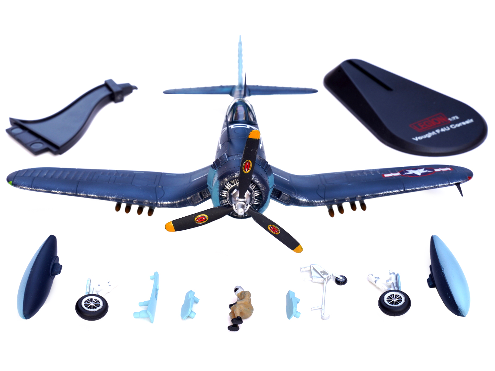 Vought F4U-1A Corsair Fighter Plane "Big Hog" VF-17 "Jolly Rogers" Captain Tommy Blackburn US Navy (1943) 1/72 Diecast Airplane Model by Legion