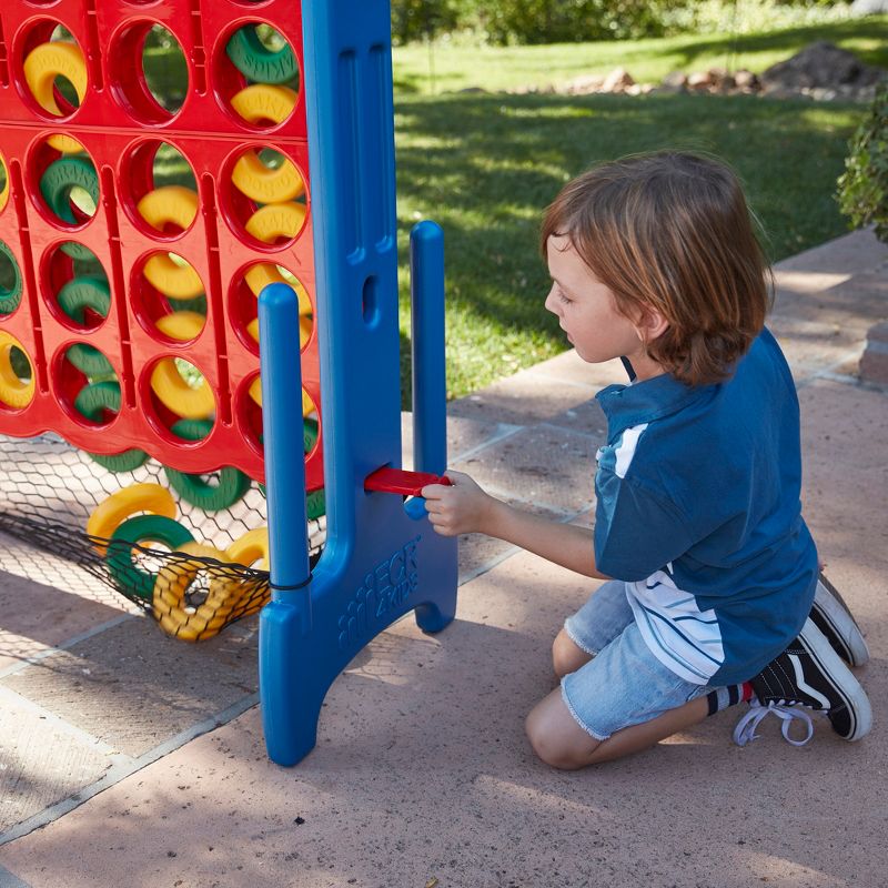 ECR4Kids Jumbo 4-to-Score Game Set with Carry Bag and Ring Net, Jumbo Connect-All-4 Game, 4 ft tall